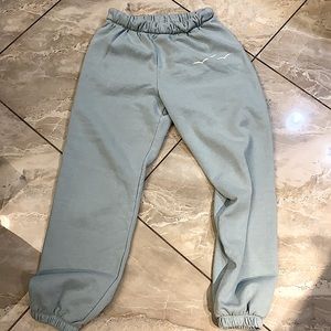 Lazypants ultra soft plush Niki white drawstring jogger